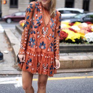 Free People Hearts Are Wild Mini Dress